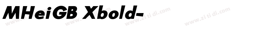 MHeiGB Xbold字体转换